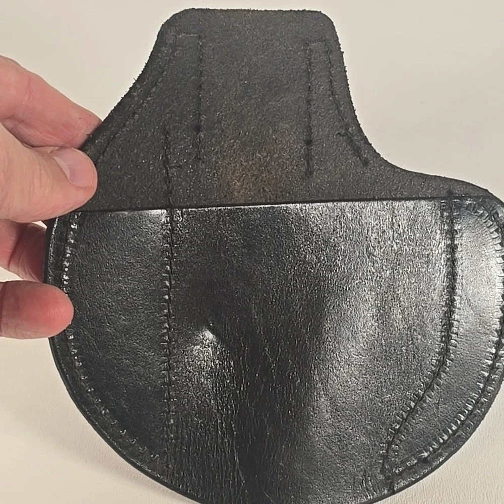 VTG Black‎ Pager Pal Concealed Carry Genuine Leather Holster Right Handed